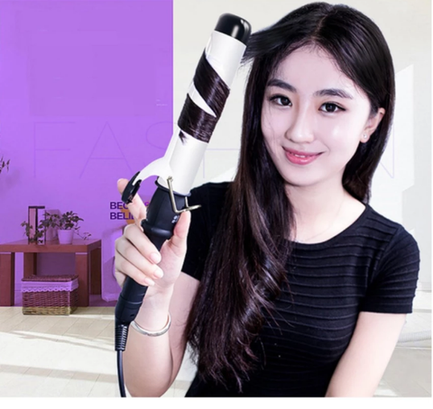 Máy uốn tóc công nghệ Nhật đèn LED cao cấp phi 28mm (đen phối trắng)