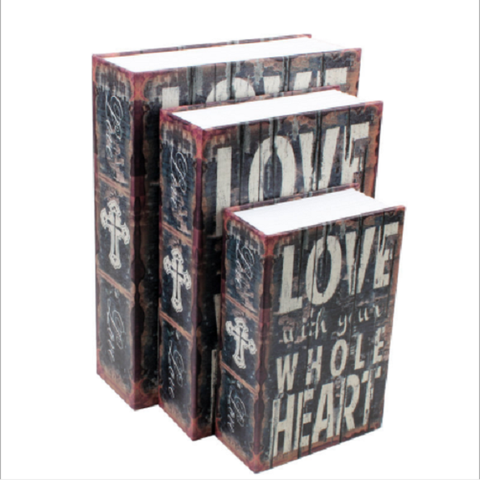 Két sắt mini giả sách khóa số - Chữ LOVE