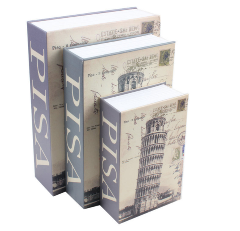 Két sắt mini giả sách khóa số - Tháp nghiêng Pisa