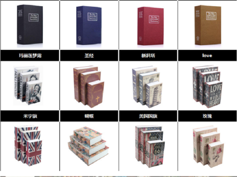 Két sắt mini giả sách an toàn, nhiều size, nhiều mẫu