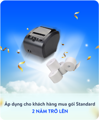 Tặng miễn phí Bộ Máy in hóa đơn + Giấy in