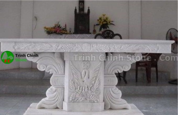 Bàn lễ thánh công giáo bằng đá - 004