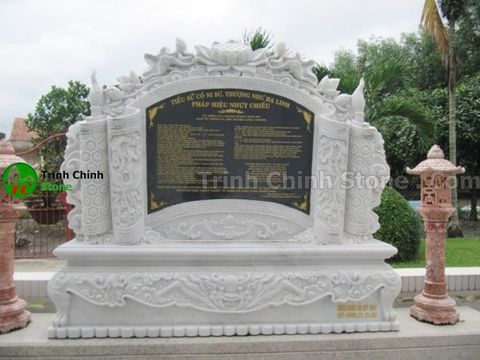 Cuốn thư bình phong đá