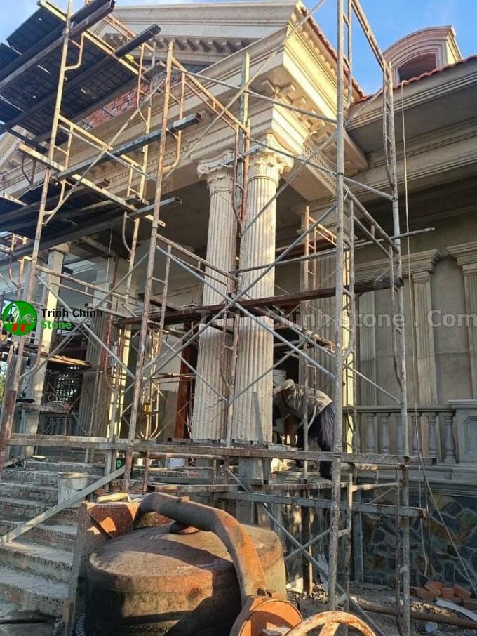 Cột đá - chân tảng đá 007