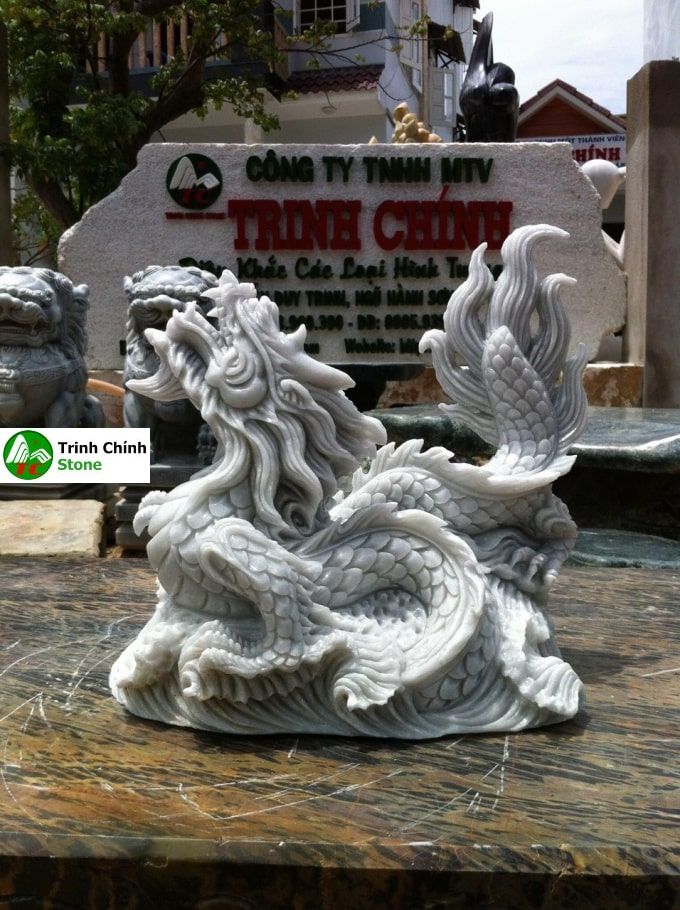 tượng đá rồng phong thủy 002