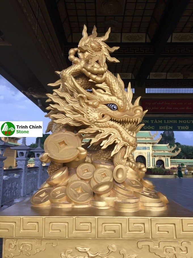 tượng đá rồng phong thủy 003