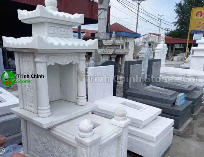 Mộ hai mái dao bằng đá 006