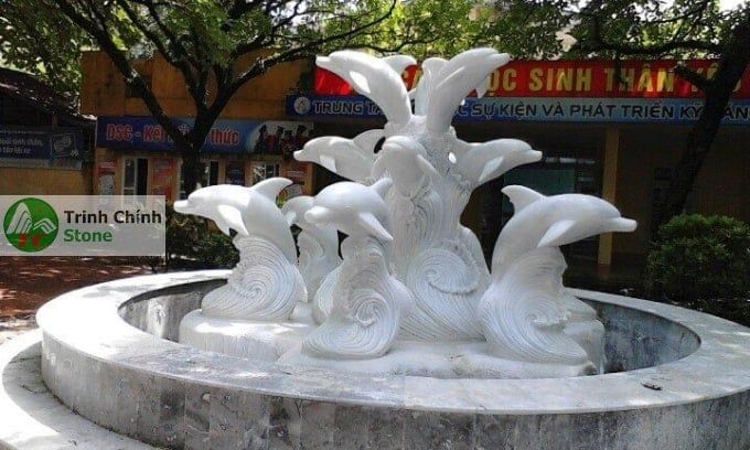 tượng đá cá heo 003