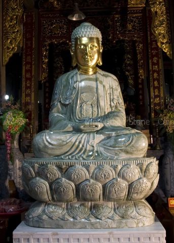 Tượng phật thích ca bằng đá xám