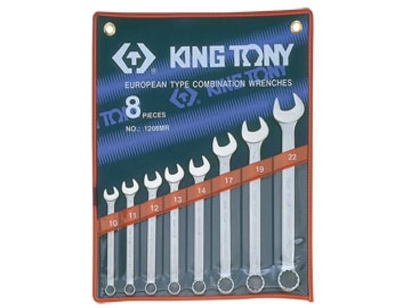 10-22mm Bộ cờ lê miệng 8 cái hệ mét Kingtony 1208MR