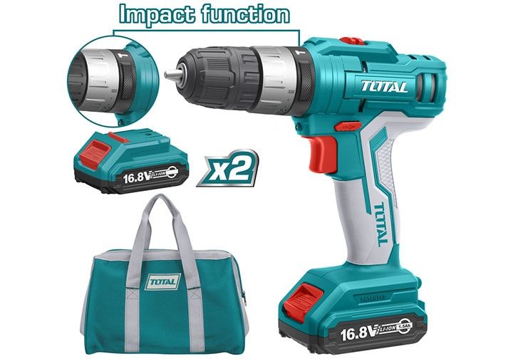 Máy Khoan Búa Vặn Vít Dùng Pin 16.8V Total TIDLI1612 - hình ảnh sản phẩm thực tế 1