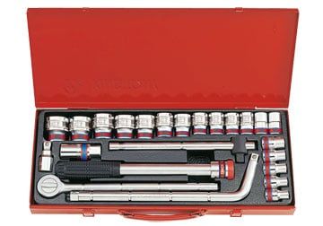 1/2'' Bộ tuýp 24 chi tiết hệ inch Kingtony 4524SR