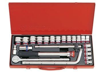 1/2'' Bộ tuýp 24 chi tiết hệ inch Kingtony 4524SR