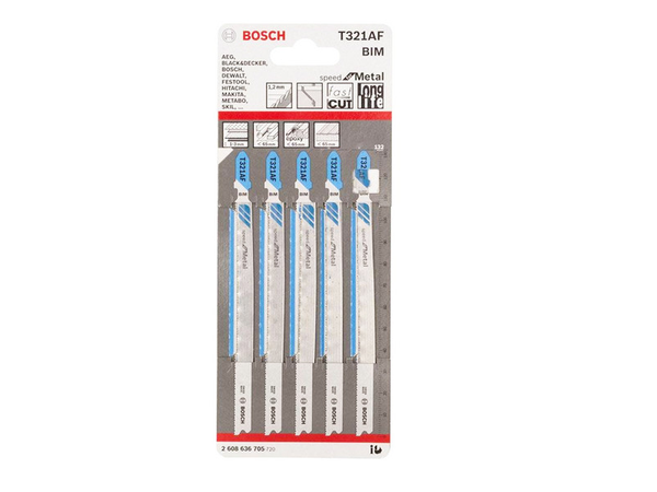T321af Lưỡi cưa lọng BOSCH T321AF - Sắt (bộ 5 lưỡi) / 2608636705 – Minh Triết