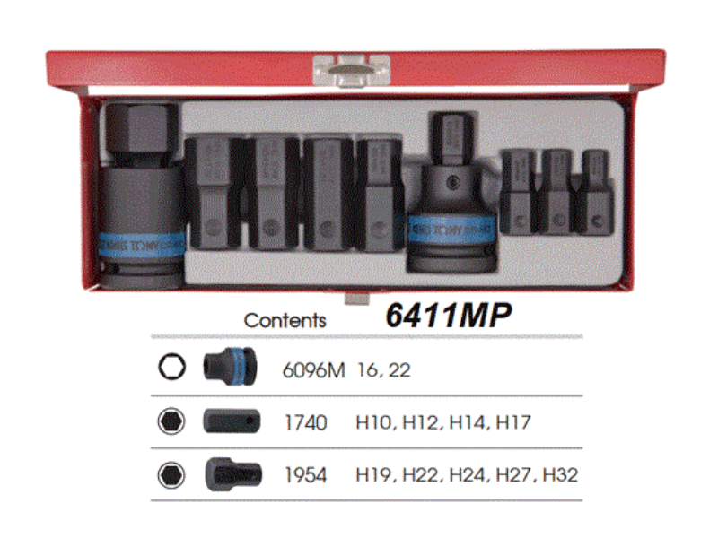 Bộ Tuýp 3/4 Lắp Lục Giác Rời Kingtony 6411MP