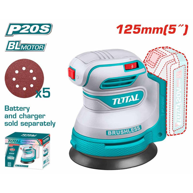 Máy Chà Không Chổi Nhám Tròn Than Dùng Pin 20V (Không Kèm Pin & Sạc) TROSLI2002 - hình ảnh sản phẩm thực tế 1
