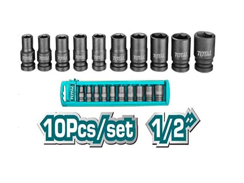 Bộ 10 đầu tuýp Impact DR 1/2 inch TOTAL THISTD12101