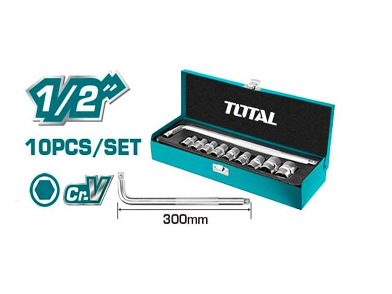 Bộ 10 đầu tuýp 1/2 inch Total THTL121101