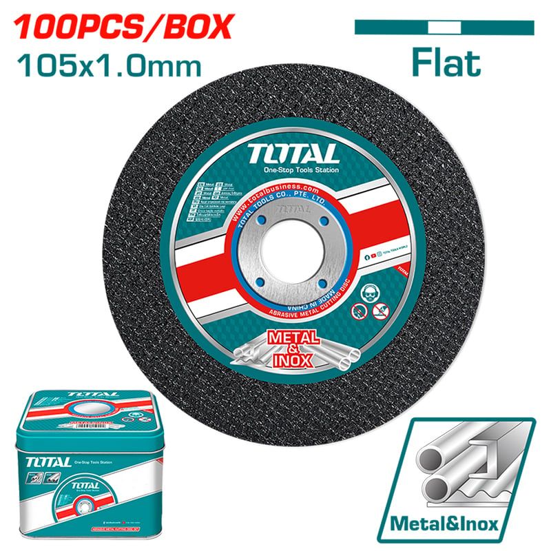 Bộ 100 Đá Cắt Kim Loại Total TAC210105100 105mm (4") - hình ảnh sản phẩm thực tế 1