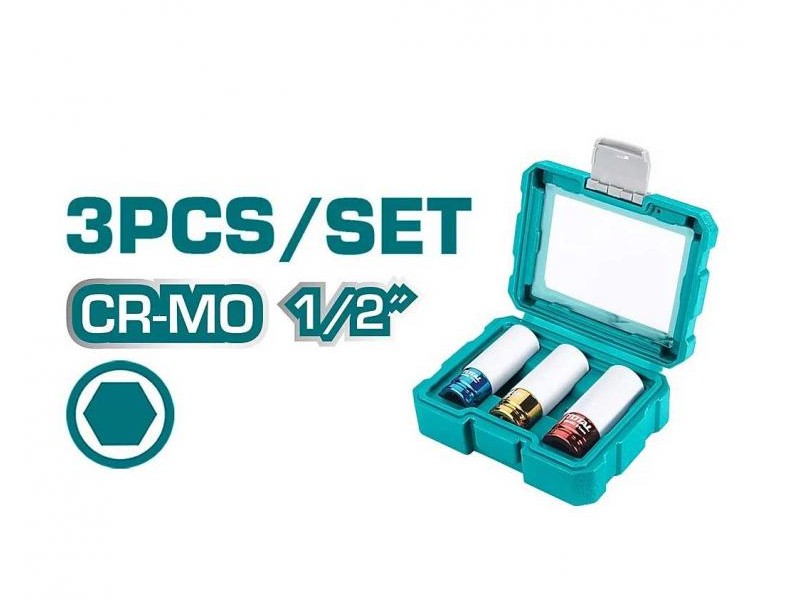 Bộ 3 đầu tuýp lục giác TOTAL THMLNS031