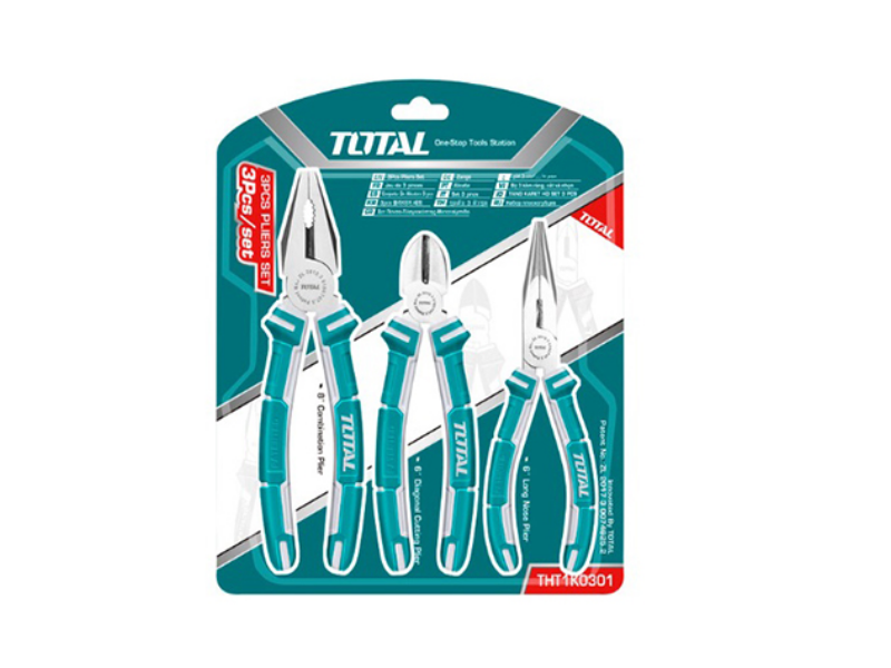Bộ 3 kềm cắt, kềm răng và kềm mỏ dài TOTAL THT1K0301
