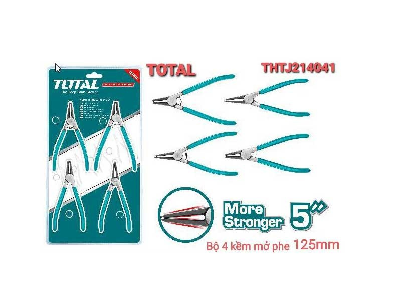 Bộ 4 kềm mở phe 125mm TOTAL  THTJ214041
