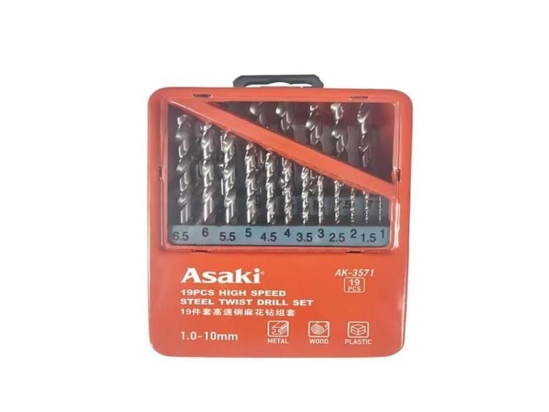Bộ Mũi Khoan Sắt, Inox Asaki AK-3571