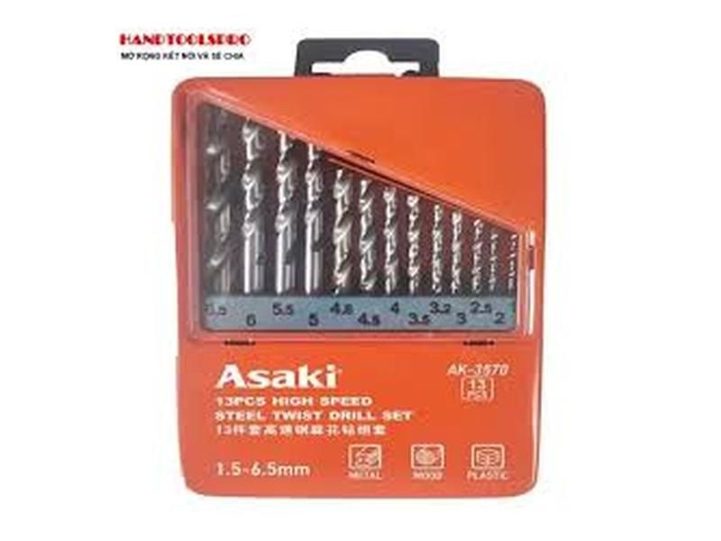 Bộ Mũi Khoan HSS Asaki AK-3570
