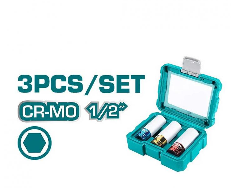 Bộ 3 đầu tuýp lục giác TOTAL THMLNS031