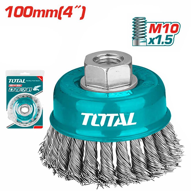 Chén Cước Thép Xoắn 100mm Total TAC32042 - hình ảnh sản phẩm thực tế 1