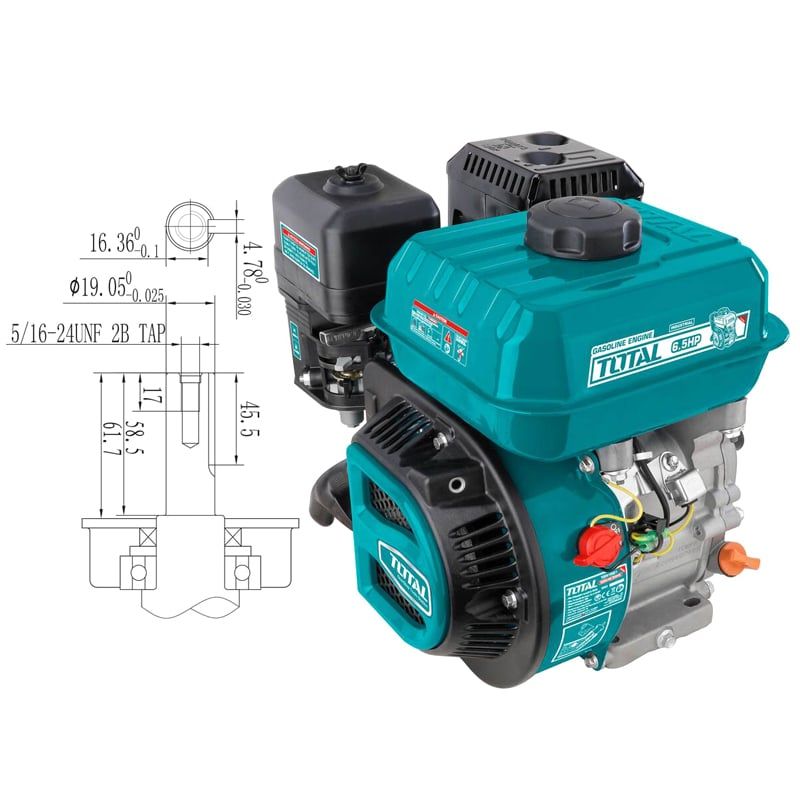 Động Cơ Nổ Dùng Xăng 6.5HP Total TGEN1682