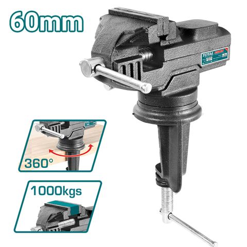 Ê Tô Mâm Xoay Kẹp Bàn 60mm Total THT6126