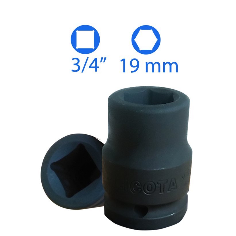 Đầu Tuýp Xi Đen 3/4 Inch, Lục Giác (6 Cạnh) 17mm Licota – A6017 - hình ảnh sản phẩm thực tế 1