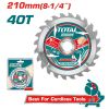Ảnh thu nhỏ Lưỡi Cưa Gỗ TCT 40 Răng 210mm Total TAC2332103 1