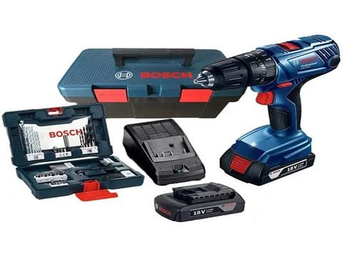 MÁY KHOAN PIN BOSCH GSB 180-LI (hộp công cụ + set 41 món AC)