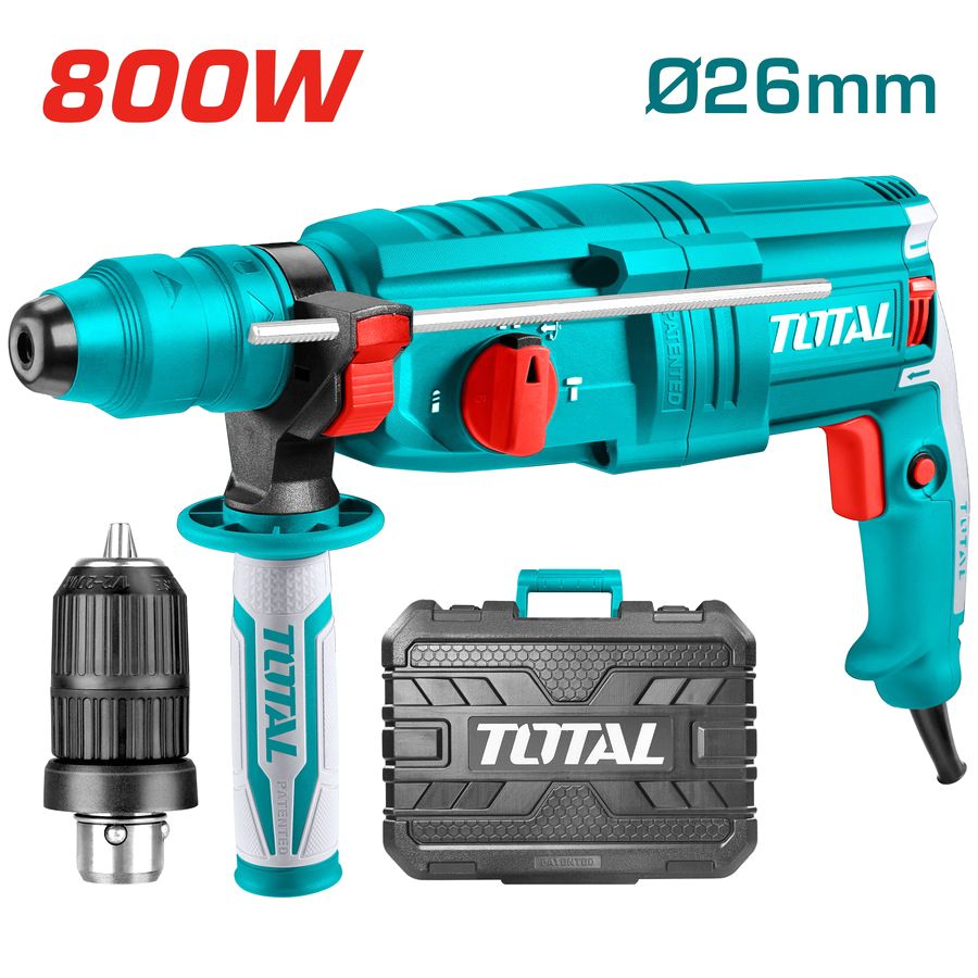 Máy Khoan Đục 3 Chức Năng 800W Total TH308266-2 - hình ảnh sản phẩm thực tế 1