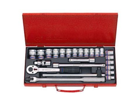 1/2'' Bộ Tuýp 24 Chi Tiết Hệ Mét Kingtony 4526MR03