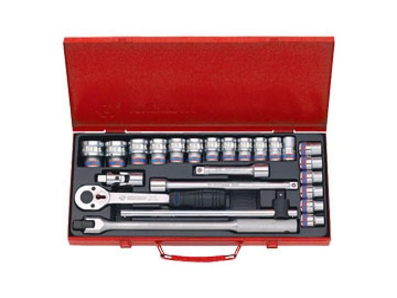 1/2'' Bộ Tuýp 24 Chi Tiết Hệ Mét Kingtony 4526MR03