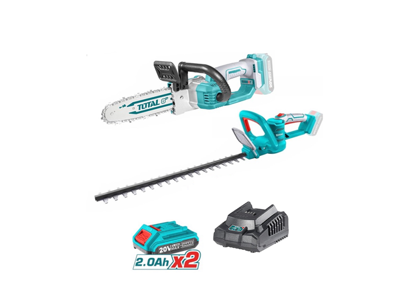 Combo Máy Cưa Xích + Máy Cắt Hàng Rào Pin 20V Total