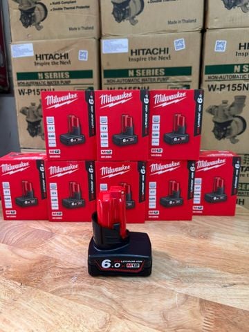 Pin Li-ion 12V 6.0Ah Milwaukee M12B6 REDLITHIUM-ION