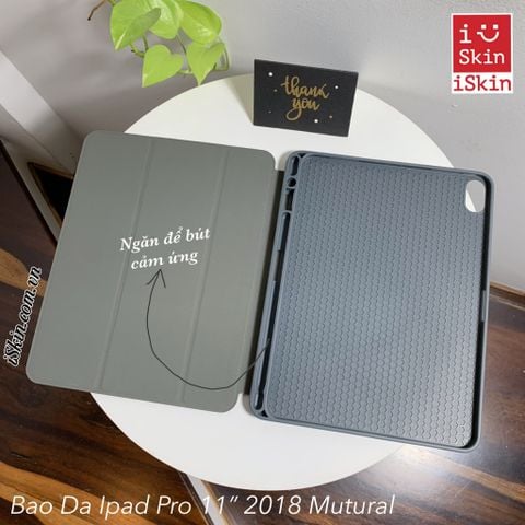 Bao Da Ipad Pro 12.9 Inch 2018 Mutural Vải Canvas Chính Hãng