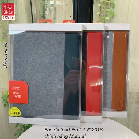 Bao Da IPAD Pro 12.9 INCH 2018 Chính Hãng Mutural Vải Phối Da Siêu Nhẹ