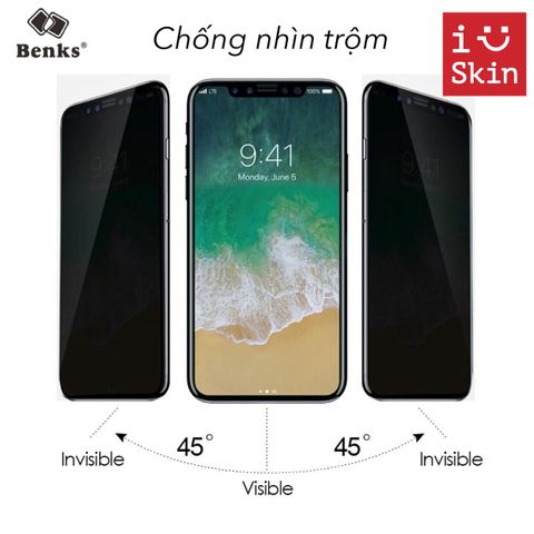 Kính Cường Lực Chống Nhìn Trộm iPhone X Benks Chính Hãng