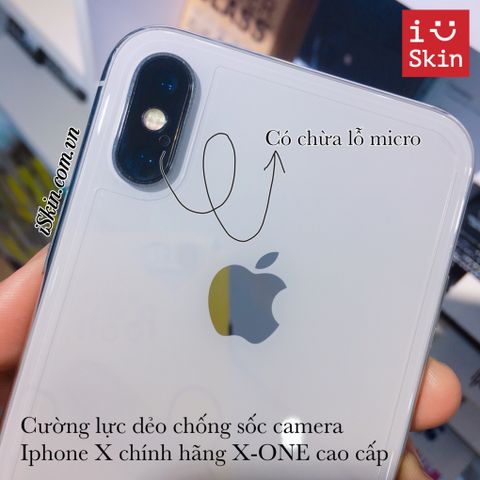 MD camera Iphone X CL dẻo chống sốc chính hãng X-ONE, có khoét micro