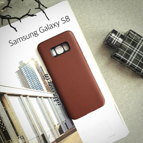Ốp Lưng Da Samsung Galaxy S8 iSecret Cao Cấp Viền Dẻo
