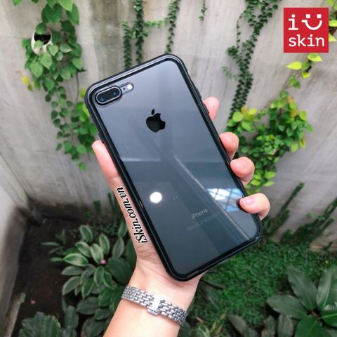 Ốp Lưng Iphone 7+/8+ Likgus Magnet Viền Hít Lưng Kính 9H Trong Suốt