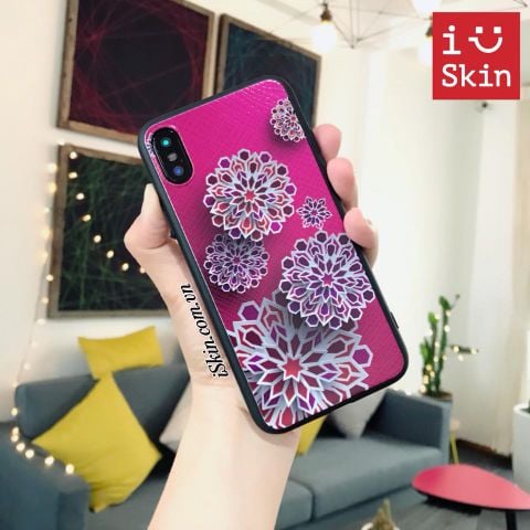 Ốp Lưng Iphone X Hoa Phú Quý Vân Nổi 3D Cực Đẹp