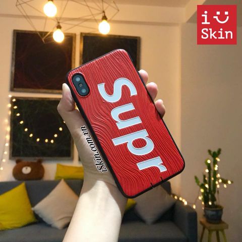 Ốp Lưng Iphone X Supreme In Nổi 5D Đẹp