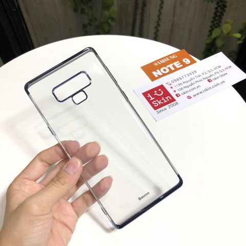Ốp Lưng Samsung Galaxy Note 9 Baseus Glitter Dẻo Trong Viền Xi Chính Hãng
