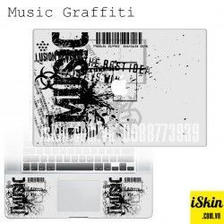 Miếng Dán Skin Trang Trí Macbook Pro Air Retina Hình Graffiti Âm Nhạc